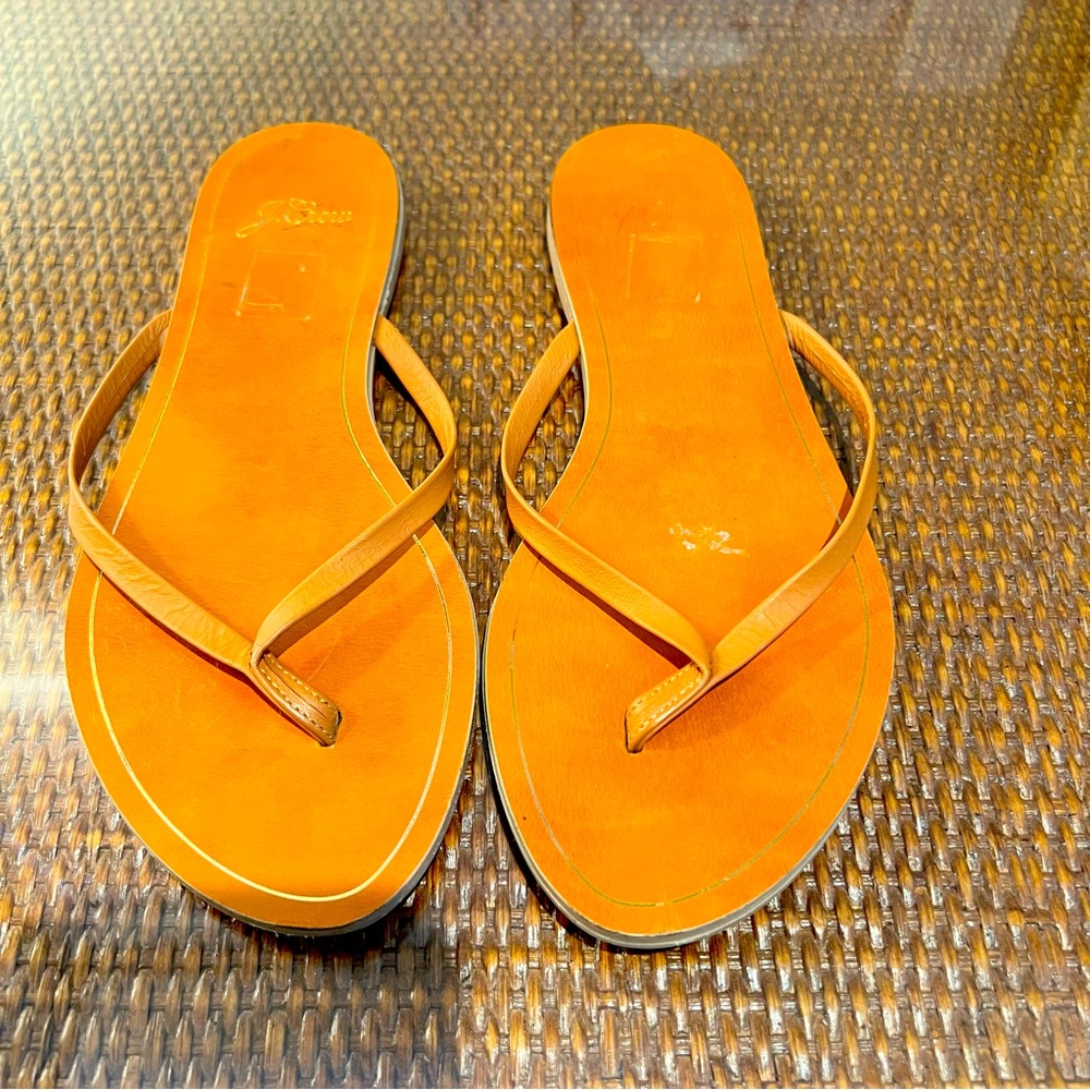 J. Crew flip flops.
